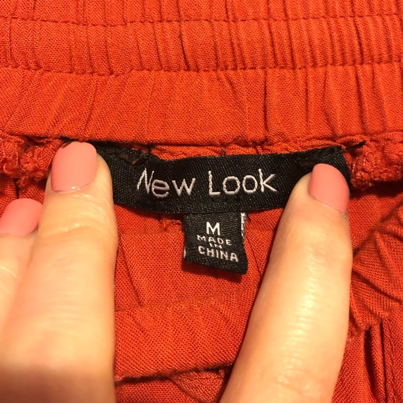 Orange Flowy Pants (size medium) - Picture 4 of 4